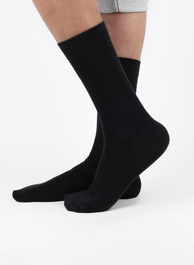 FOOTPRINTS FOOTPRINT Men 3 Pairs Anti Odour Organic Cotton Calf-Length Solid Bamboo Formal Socks - Image 3